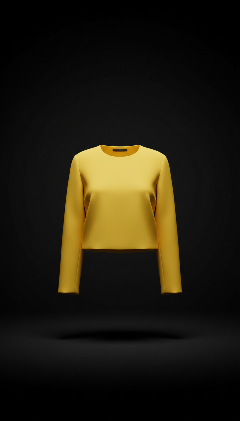 Cropped Jacket in Electric Yellow