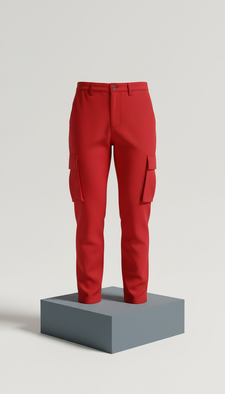 Cargo Pants in Statement Red